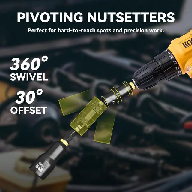 Alt view image 7 of 7 - Impact Magnetic Nut Driver Set, 55PCS Impact Driver Bit Set, Deep Magnetic Nut Driver Set, Impact Socket Adapters, Wing Nut Driver, Bit Extension, 1/4'' Quick Change, Storage Box