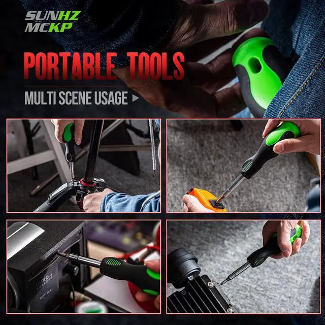 Alt view image 6 of 6 - SUNHZMCKP 8 in 1 Screwdriver, Portable multi-purpose screwdriver setHigh-Strength Bits, Phillips, Slotted, TorxSuitable for outdoor and daily repair tools,Practical hand tools