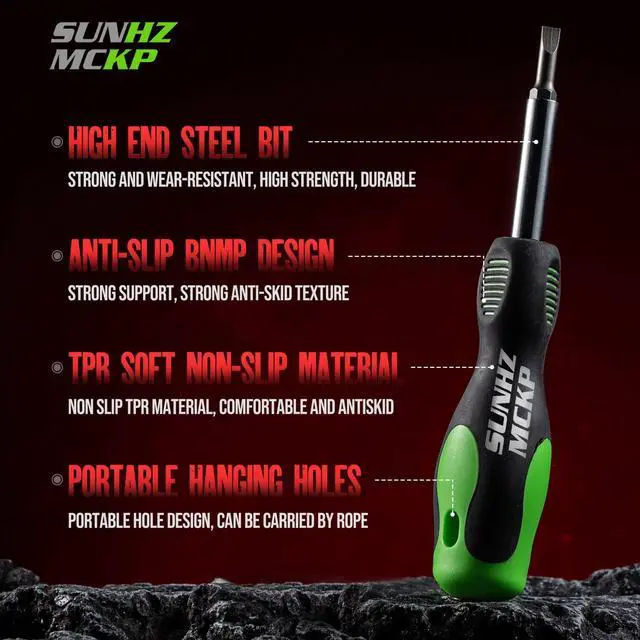 Alt view image 4 of 6 - SUNHZMCKP 8 in 1 Screwdriver, Portable multi-purpose screwdriver setHigh-Strength Bits, Phillips, Slotted, TorxSuitable for outdoor and daily repair tools,Practical hand tools
