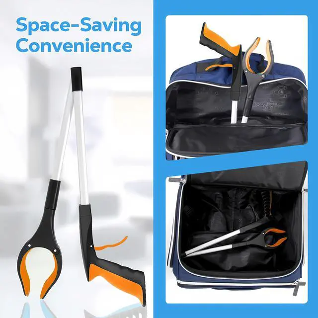 Alt view image 6 of 6 - Grabber Reacher Tool - 32 Extra Long Foldable Gripper and Reaching Tool - Heavy Duty Pick Up Stick Grabbers for Seniors, Trash, Surgery Recovery Must Haves Gifts (Orange)
