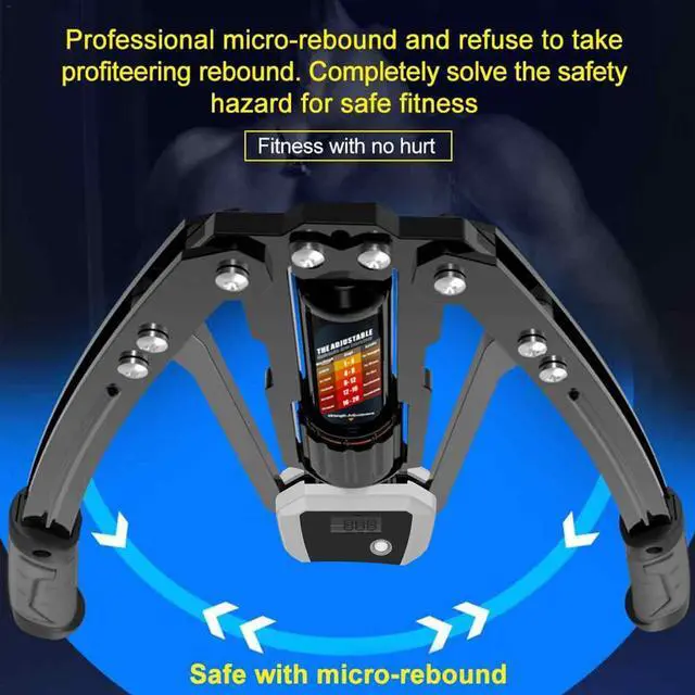 Alt view image 5 of 7 - EAST MOUNT Twister Arm Exerciser with Counter Display-Adjustable 22-440lbs Hydraulic Power, Home Chest Expander, Shoulder Muscle Training Fitness Equipment, Arm Exercise Strengthener