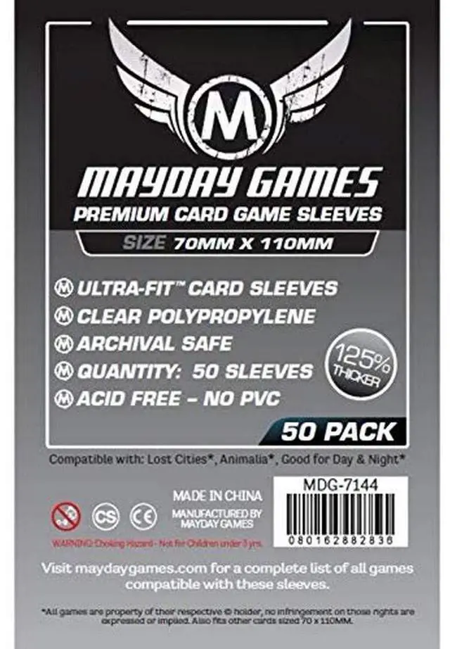 Main image of Mayday Games Lost Cities Sleeves (70x110mm) - 50 Premium Sleeves