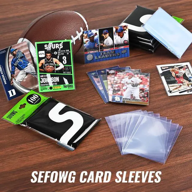 Alt view image 6 of 7 - 600 Counts Card Sleeves, Penny Sleeves for Trading Cards, Baseball Card Sleeve, Clear Trading Card Sleeve, Soft Plastic Card Protector Sleeve for Sports, Football, Game Cards, MTG