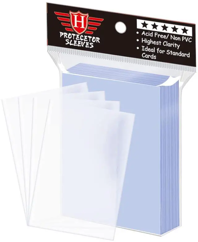 Main image of 100 Counts Clear Penny Card Sleeves for Trading Cards, Plastic Soft Card Sleeves Card Protectors Fit for MTG Baseball Card, Sports Cards, Game Card Standard Cards