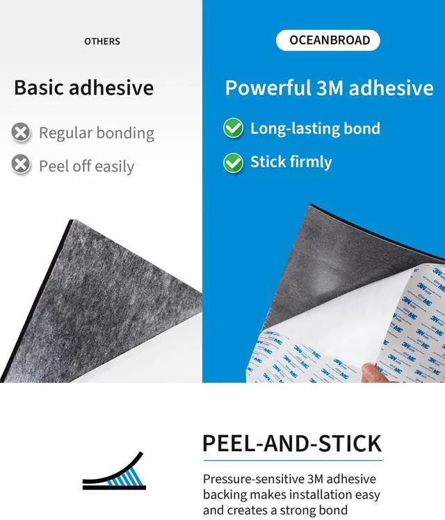 Alt view image 2 of 7 - OCEANBROAD Self-Adhesive 96''x16.8'' Boat Flooring with 3M Adhesive Backing EVA Foam Boat Decking Faux Teak Marine Non-Slip Sheet for Jon Boats Yacht Helm Pad Floor, Dark Gray with Green Seam Lines
