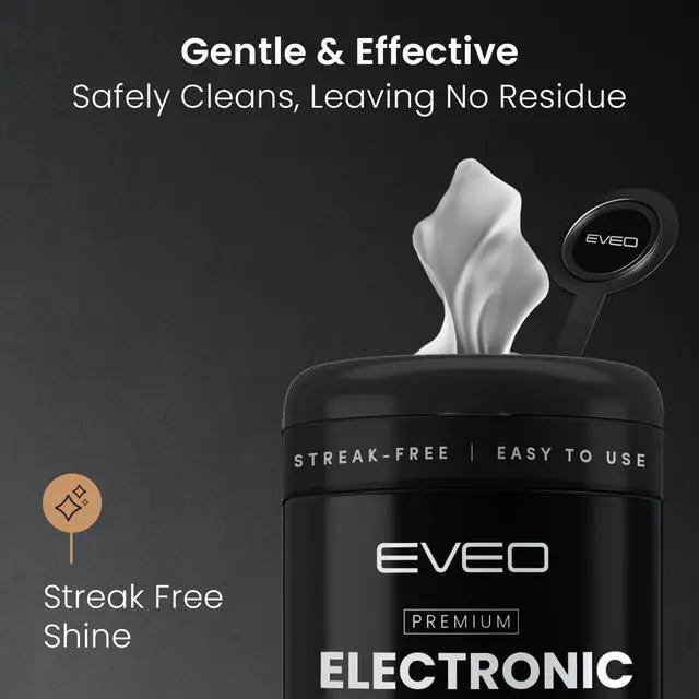 Alt view image 6 of 7 - Electronic Wipes Screen Cleaner [40 Wipes] Streak-Free Computer Screen Cleaner & TV Screen Cleaner - Screen Wipes for Electronics, Screen Cleaner Wipes, Laptop Cleaner - [Microfiber Cloth+40 Wipes]