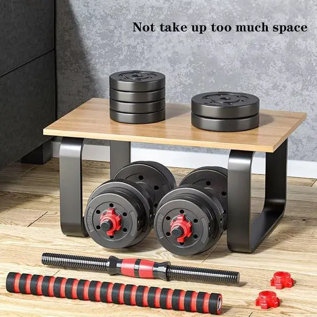 Alt view image 5 of 7 - BCBIG Adjustable-Dumbbells-Sets,Free Weights-20lb(10lb*2) Dumbbells Set of 2 Convertible To Barbell A Pair of Lightweight for Home Gym,Women and Men Equipment
