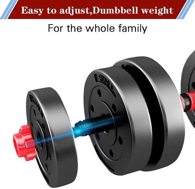 Alt view image 6 of 7 - BCBIG Adjustable-Dumbbells-Sets,Free Weights-20lb(10lb*2) Dumbbells Set of 2 Convertible To Barbell A Pair of Lightweight for Home Gym,Women and Men Equipment