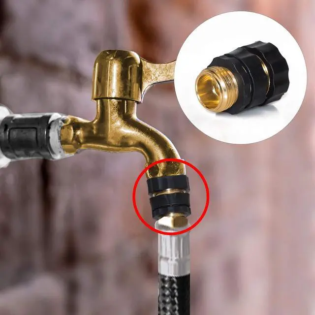 Alt view image 4 of 7 - Hourleey Garden Hose Quick Connect, 3/4 Inch Male and Female Garden Hose Fitting Quick Connector (8 Sets)