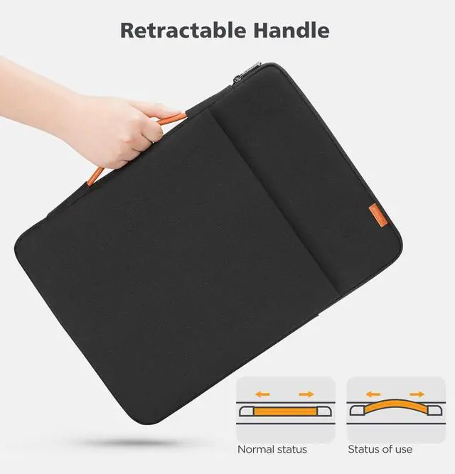 Alt view image 2 of 6 - NIDOO 15.6 inch Laptop Sleeve Case Carrying Bag Handle for 16" MacBook Pro M3 M2 M1 / 15.6" Lenovo Legion 5 / ThinkPad T15 P15s E15 L15 T15g P1 P15/ 16" Legion Slim 5 Gen 9/ Thinkbook 16p / LG gram 17