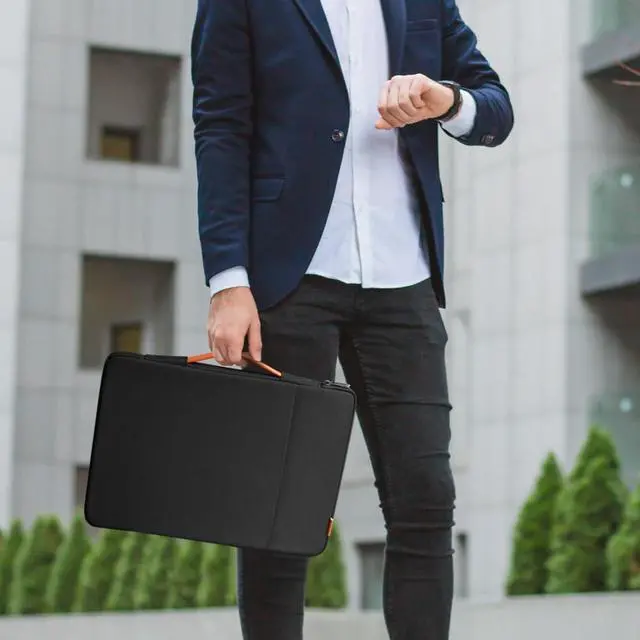 Alt view image 6 of 6 - NIDOO 15.6 inch Laptop Sleeve Case Carrying Bag Handle for 16" MacBook Pro M3 M2 M1 / 15.6" Lenovo Legion 5 / ThinkPad T15 P15s E15 L15 T15g P1 P15/ 16" Legion Slim 5 Gen 9/ Thinkbook 16p / LG gram 17