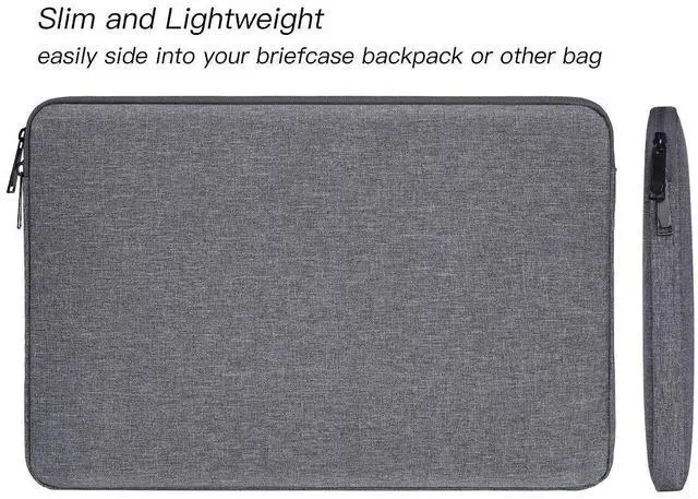 Alt view image 2 of 7 - 14 Inch Laptop Sleeve for HP 14"/ HP Chromebook X360/ EliteBook 840/ Stream 14, 15 inch MacBook Air M3 M2 A3114 A2941, Dell Lenovo Acer ASUS Chromebook VivoBook 14 Case Bag, Space Grey