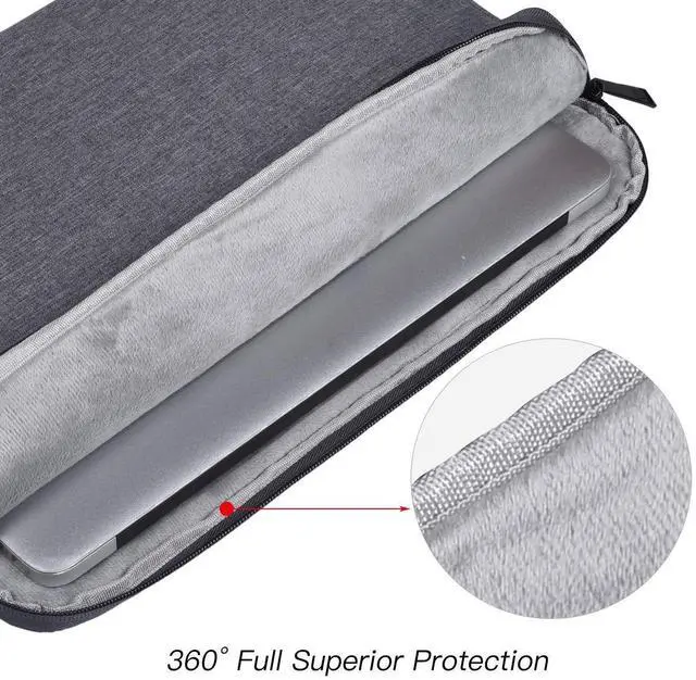 Alt view image 4 of 7 - 14 Inch Laptop Sleeve for HP 14"/ HP Chromebook X360/ EliteBook 840/ Stream 14, 15 inch MacBook Air M3 M2 A3114 A2941, Dell Lenovo Acer ASUS Chromebook VivoBook 14 Case Bag, Space Grey