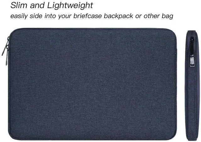Alt view image 2 of 7 - 15.6 Inch Laptop Sleeve Case Bag for HP Envy x360/ Pavilion/Victus 15.6" Gaming Laptop, ASUS VivoBook 15.6/TUF/ZenBook 15, IdeaPad 3, Razer Blade 15.6, Acer Dell Samsung Chromebook, Navy Blue