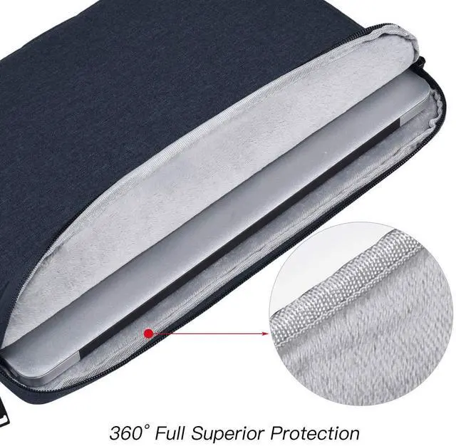 Alt view image 4 of 7 - 15.6 Inch Laptop Sleeve Case Bag for HP Envy x360/ Pavilion/Victus 15.6" Gaming Laptop, ASUS VivoBook 15.6/TUF/ZenBook 15, IdeaPad 3, Razer Blade 15.6, Acer Dell Samsung Chromebook, Navy Blue