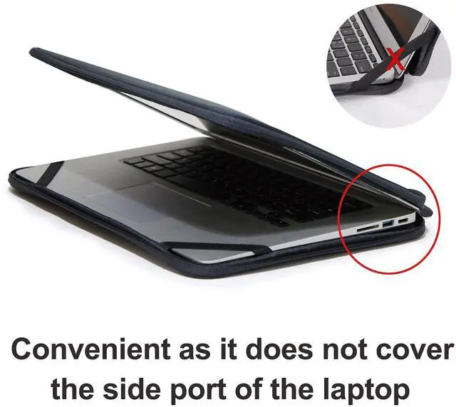 Alt view image 4 of 7 - Inntzone Laptop Sleeve 15.6 Inch Foldable Slim Case Lightweight Bag Notebook Computer Carrying Flip Cover (Pink)