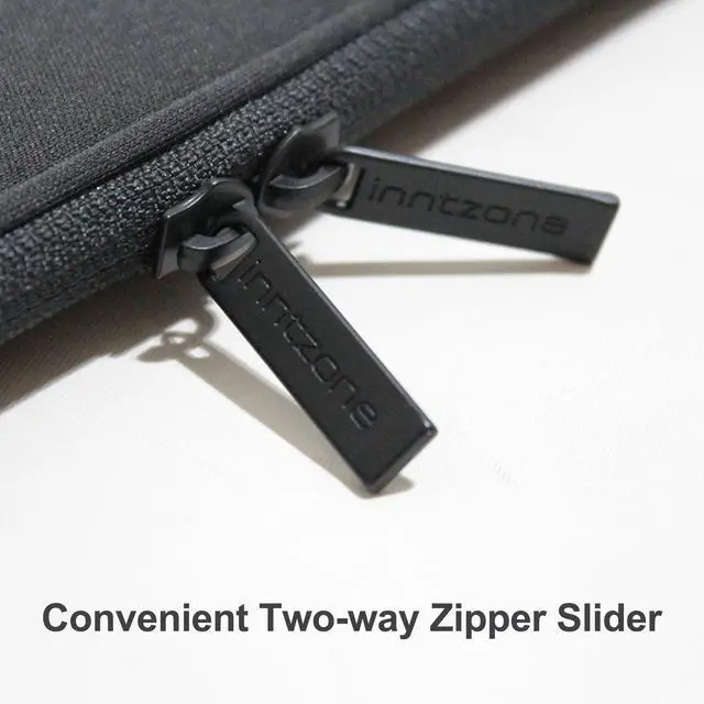 Alt view image 7 of 7 - Inntzone Laptop Sleeve 15.6 Inch Foldable Slim Case Lightweight Bag Notebook Computer Carrying Flip Cover (Black)