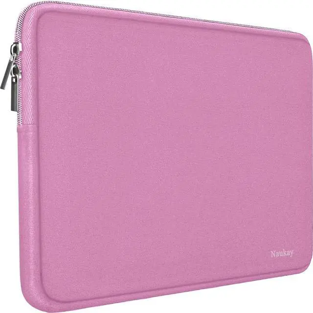 Main image of Naukay 15.6 Inch Laptop Sleeve,Resistant Neoprene Laptop Sleeve/Notebook Computer Pocket Case/Tablet Briefcase Carrying Bag - (Pink)