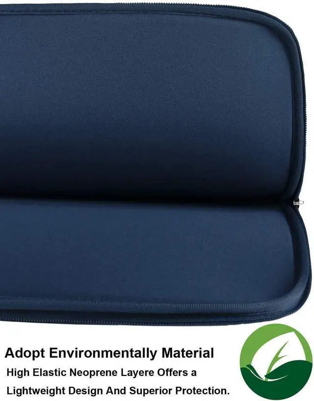 Alt view image 2 of 7 - Laptop Sleeve Case 15.6 Inch,Resistant Neoprene Laptop Sleeve/Notebook Computer Pocket Case/Tablet Briefcase Carrying Bag, Dark Blue