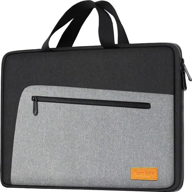 Main image of Laptop Case 15.6 Inch, Durable Shockproof Protective Laptop Sleeve, Water Resistant Computer Carrying Bag Briefcase Compatible with 15.6 inch HP, Dell, Acer, Asus, Lenovo, Notebook, Black/Grey