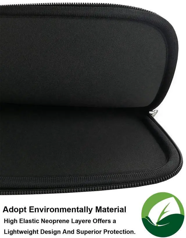 Alt view image 2 of 7 - Naukay Laptop Sleeve Case, 15.6 Inch,Resistant Neoprene Notebook Computer Pocket Case/Tablet Briefcase Carrying Bag Compatible Asus/Dell/Fujitsu/HP/Sony/Toshiba/Acer- (Black)