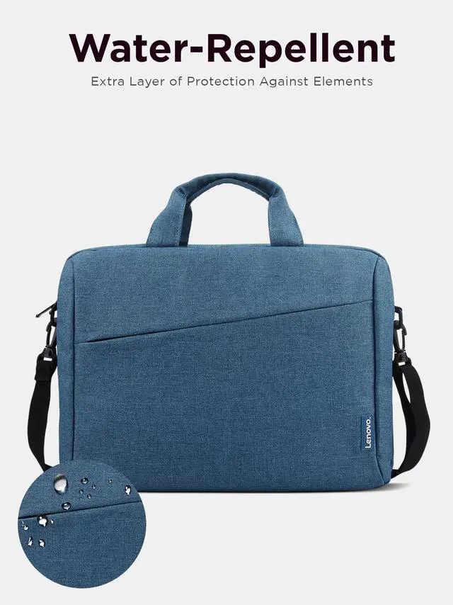 Alt view image 3 of 7 - Laptop Carrying Case T210, 15.6-Inch Laptop and Tablet, Sleek Design, Durable and Water-Repellent Fabric, Business Casual or School, GX40Q17230 Casual Toploader - Blue