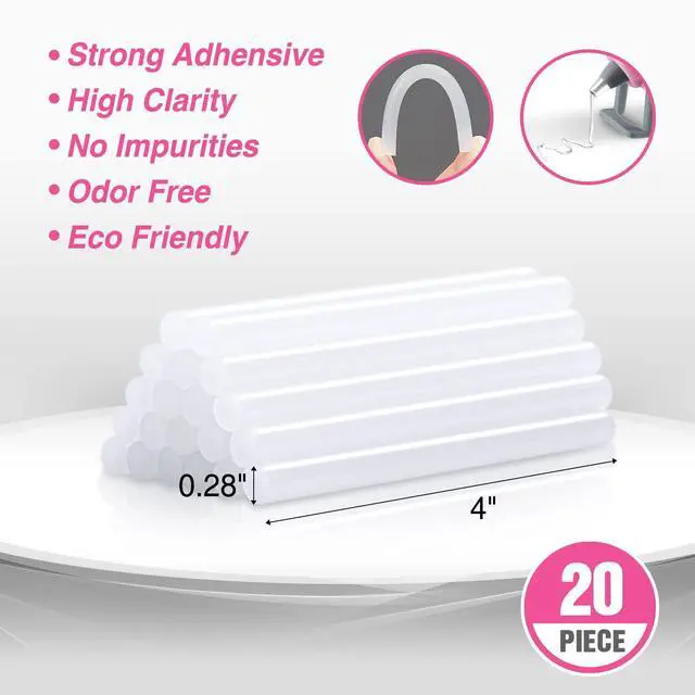 Alt view image 3 of 7 - WORKPRO Mini Hot Glue Gun with 20 Pcs Hot Glue Sticks, Glue Gun Kit for Decorations, Arts, Crafts, School DIY Projects and Home Repairs- Pink Ribbon