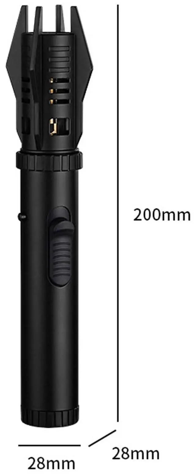 Alt view image 7 of 7 - Torch Lighter, Camping Outdoor Windproof Straight Flame Lighter, Adjustable Red/Blue Flame Torch Lighter, Refillable Butane Gas Windproof Jet Flame Cool Lighter for Candle BBQ Gift (NO Gas) (Black)