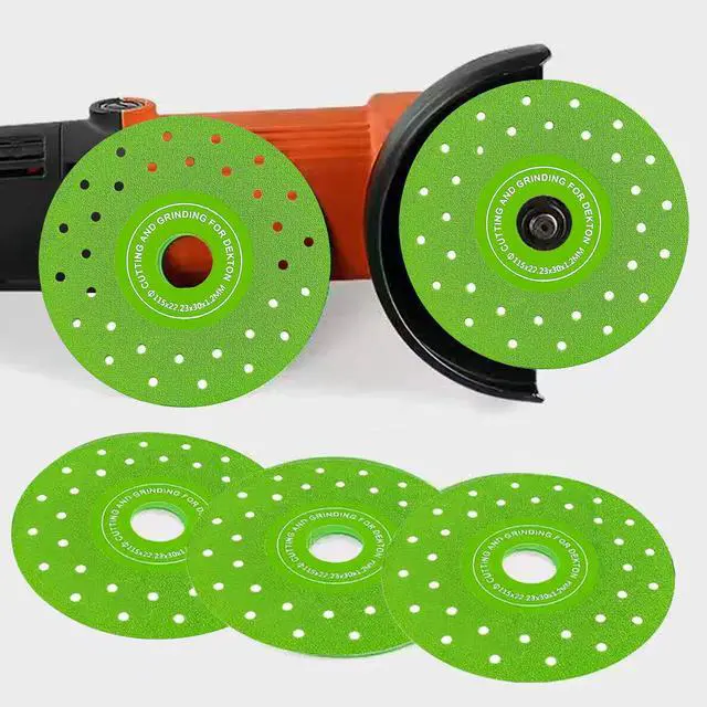 Alt view image 4 of 7 - Glass Cutting Disc for 4.5-inch (115MM) Angle Grinder,5 Pack Glass Ceramic Diamond Disc for Grinding Jade, Marble, Crystal, Wine Bottles, Tile. Ultra-Thin Porous Surface Diamond Cutting Discs.