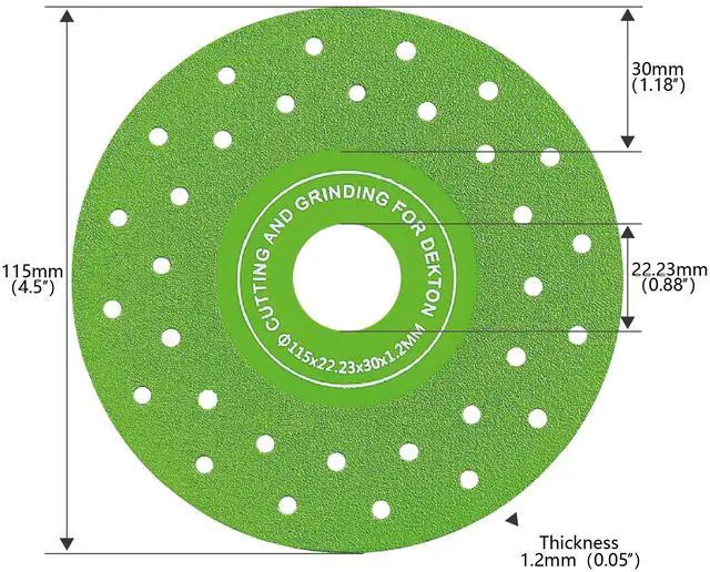 Alt view image 2 of 7 - Glass Cutting Disc for 4.5-inch (115MM) Angle Grinder,5 Pack Glass Ceramic Diamond Disc for Grinding Jade, Marble, Crystal, Wine Bottles, Tile. Ultra-Thin Porous Surface Diamond Cutting Discs.