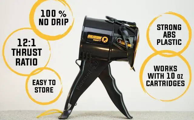 Alt view image 7 of 7 - SILIGUN Gen-3 Compact Caulking Gun - No Drip Caulk Gun - Patented Design - Lightweight ABS Frame - Works with All 10 oz Tubes