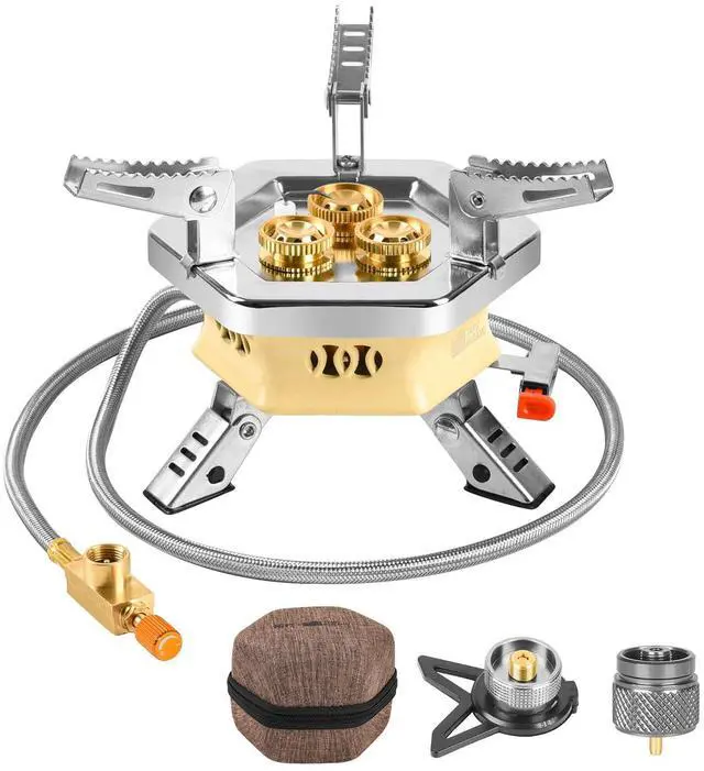 Main image of 11800W Portable Windproof Camping Stove - Lightweight Collapsible Backpacking Stove with EVA Box for Outdoor Cooking, Hiking, Camping & Picnics