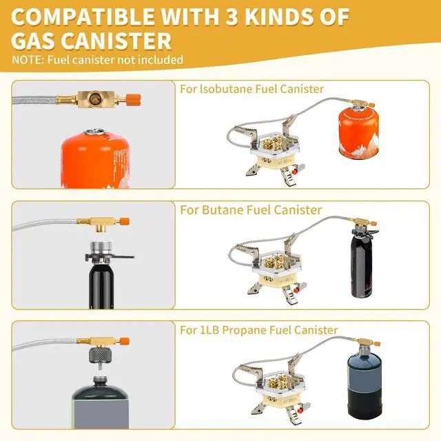Alt view image 6 of 7 - 11800W Portable Windproof Camping Stove - Lightweight Collapsible Backpacking Stove with EVA Box for Outdoor Cooking, Hiking, Camping & Picnics
