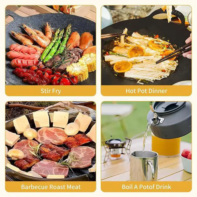 Alt view image 7 of 7 - 11800W Portable Windproof Camping Stove - Lightweight Collapsible Backpacking Stove with EVA Box for Outdoor Cooking, Hiking, Camping & Picnics
