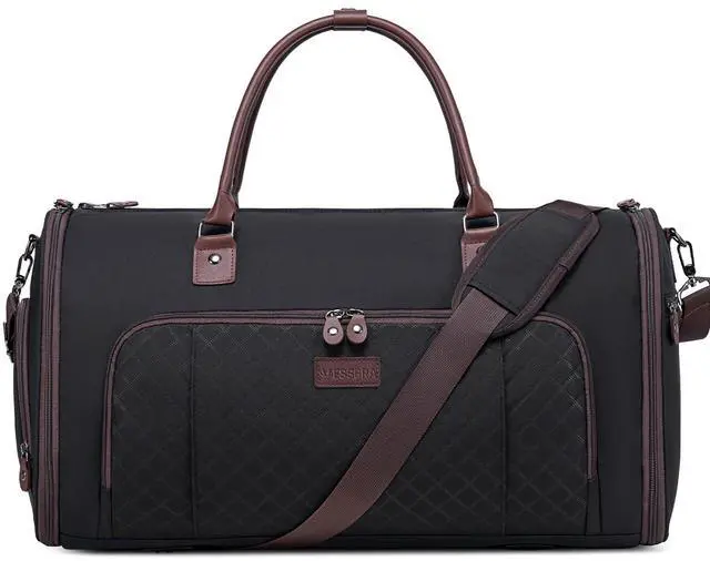 Main image of Convertible Garment Bags for Travel, Carry On Garment Duffle Bags for Women, Garment Bag with Shoes Compartment, 2 in 1 Travel Suit Bag with Detachable Shoulder Strap-Purple