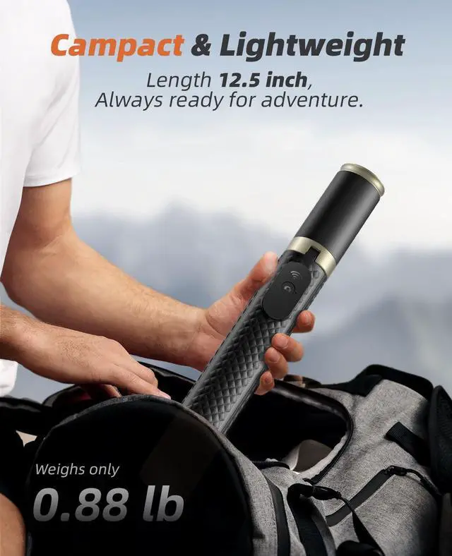Alt view image 6 of 7 - 62" Phone Tripod & Selfie Stick, Tripod for iPhone with Remote, Portable, Lightweight Travel Stand for Selfies Video Recording Vlog, Extendable Stand Compatible with iPhone Android