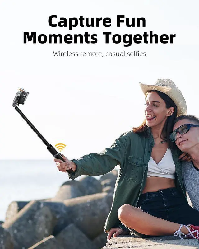 Alt view image 3 of 7 - TODI 63" Cell Phone Selfie Stick Tripod, Portable Tripod for iPhone with Wireless Remote, Extendable Smartphone Stand, All-in-1, Compatible with iPhone/Android