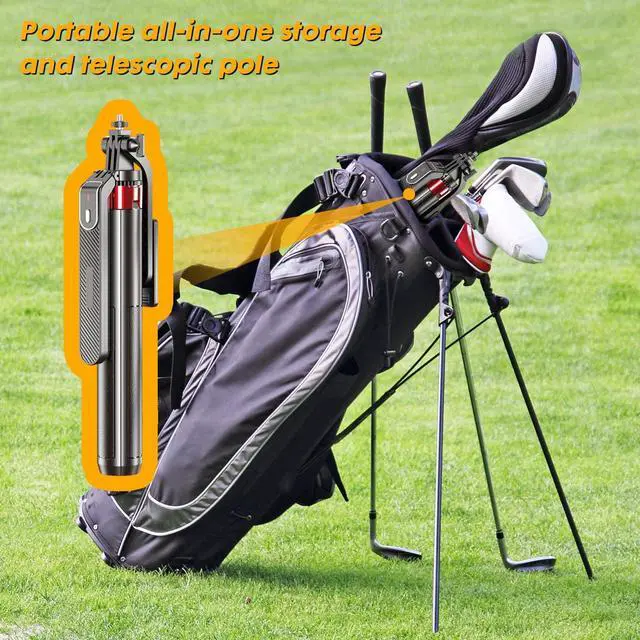 Alt view image 7 of 7 - 70" Phone Tripod & Selfie Stick for Golf Swing, Extendable Cell Phone Tripod Stand with Ground Stakes, Wireless Remote and Phone Holder, Golf Training Aid -Compatible with iPhone Android Phone, Camera