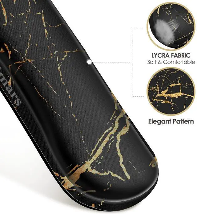 Alt view image 4 of 7 - Gimars Upgrade Enlarge Silky Gel Memory Foam Wrist Rest for Computer Keyboard, Mouse, 3 PCS, Ergonomic Keyboard Wrist Rest for Typing Pain Relief, Mousepad Rests Wrist Support for Office Gaming Marble