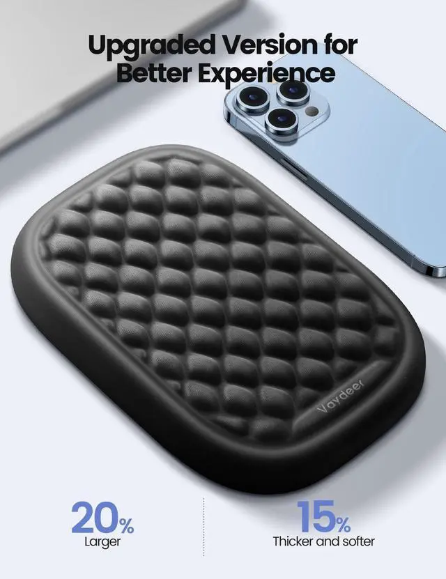 Alt view image 3 of 6 - [Upgraded Larger and Thicker]Vaydeer Elbow Rest Pad, Desk Wrist Rest Memory Foam Armrest, Ergonomic Mouse Cushion Support, Wrist Pain Relief for Computer Laptop Working Typing Gaming Office-Ocean Blue