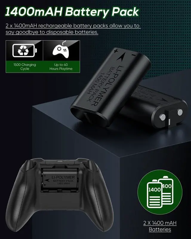 Alt view image 7 of 7 - Cooling Stand & Charging Station for Xbox Series S with RGB Light Strip,Dual Controller Charger & Cooler Fan for XSS Console Accessories with 2*1400mAH Rechargeable Battery Pack,1*Headphone Hook,Black