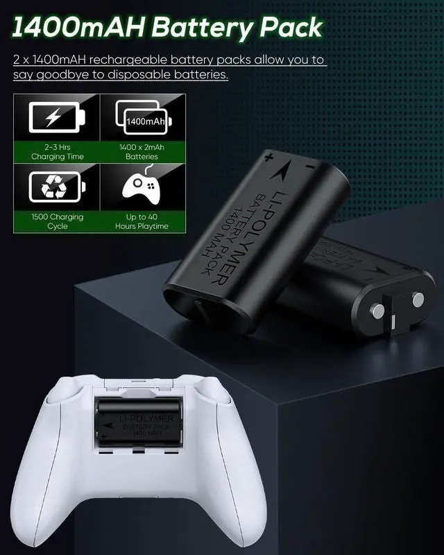 Alt view image 5 of 7 - Cooling Stand & Charging Station for Xbox Series S with RGB Light Strip,Dual Controller Charger & Cooler Fan for XSS Console Accessories with 2*1400mAH Rechargeable Battery Pack,1*Headphone Hook,White