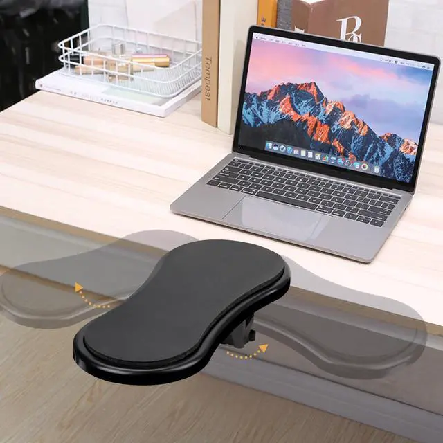 Alt view image 7 of 7 - Computer Arm Rest for Desk, TACYKIBD Ergonomic Arm Rest Extender, Adjustable Wrist Rest Rotating Computer Arm Support Pad for Elbow Keyboard Mouse Table Office Chair Desk Black