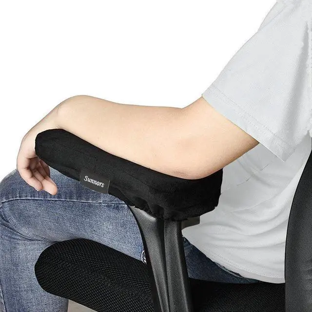 Alt view image 6 of 7 - Sunnors Chair Armrest Pads,Memory Foam Office Chair Arm Covers and Elbow Pillow for Elbows and Forearms Pressure Relief(Set of 2)
