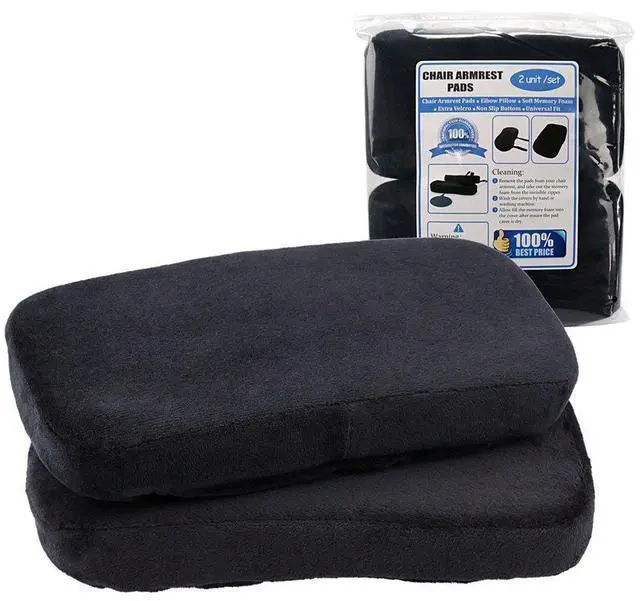 Alt view image 7 of 7 - Sunnors Chair Armrest Pads,Memory Foam Office Chair Arm Covers and Elbow Pillow for Elbows and Forearms Pressure Relief(Set of 2)