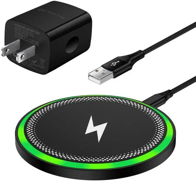 Main image of 15W Wireless Charger Fast Charging for Samsung S25 Ultra Edge S24 FE S23 S22 S21 Z Flip Fold 6 5, Wireless Charger Fast Charge Station Charging Pad + Adapter for Google Pixel 9 Pro XL 9A 8A 7A 8 7 Pro