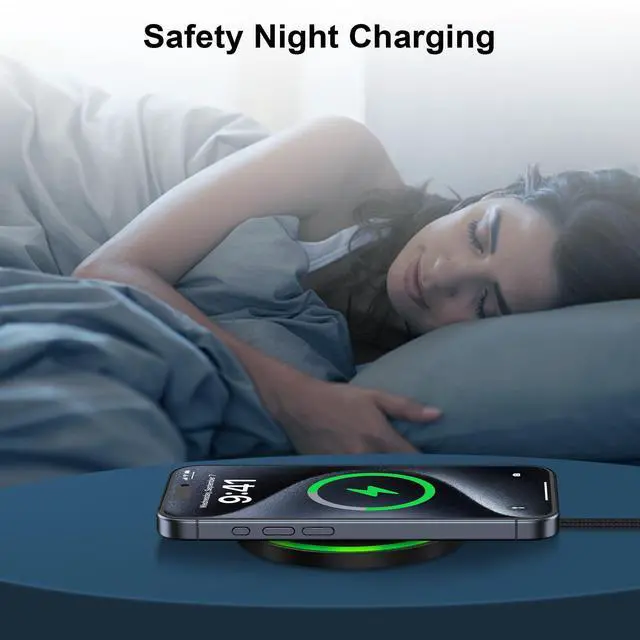 Alt view image 6 of 7 - Google Pixel 9A Wireless Fast Charger Pad for Pixel 9 8 7 Pro XL Fold 8A,15W Samsung Wireless Charging Pad Station for Galaxy S25 S24 Ultra S24+ S23 S22 S21 S20 S10 Ultra Z Fold Flip 6 5 4