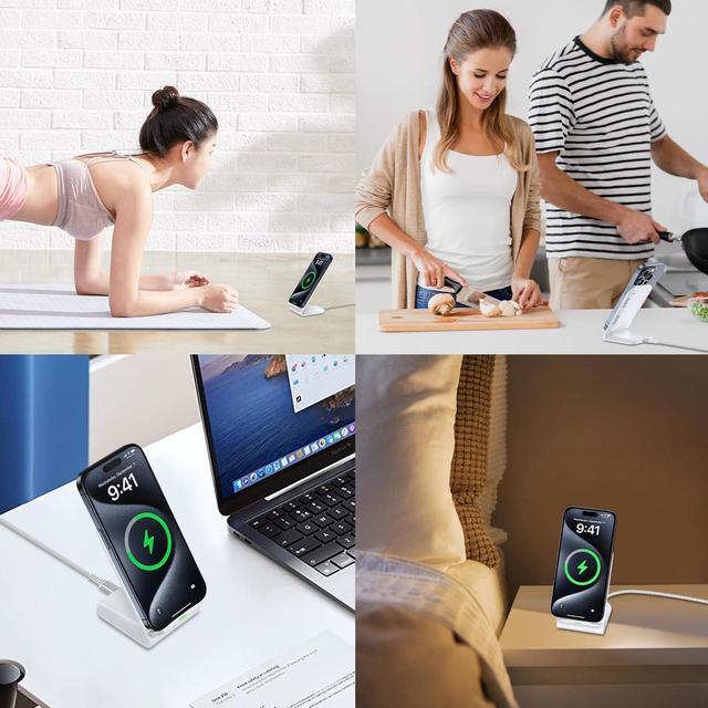 Alt view image 6 of 7 - Pixel Fast Wireless Charger, 15W Wireless Charging Stand for Google Pixel 9a 9 Pro XL 8a 8 Pro 7a 7 Pro 6 Pro, Android Phone Wireless Charger Stand for Samsung Galaxy S25 Ultra S24 S23, iPhone 16 15
