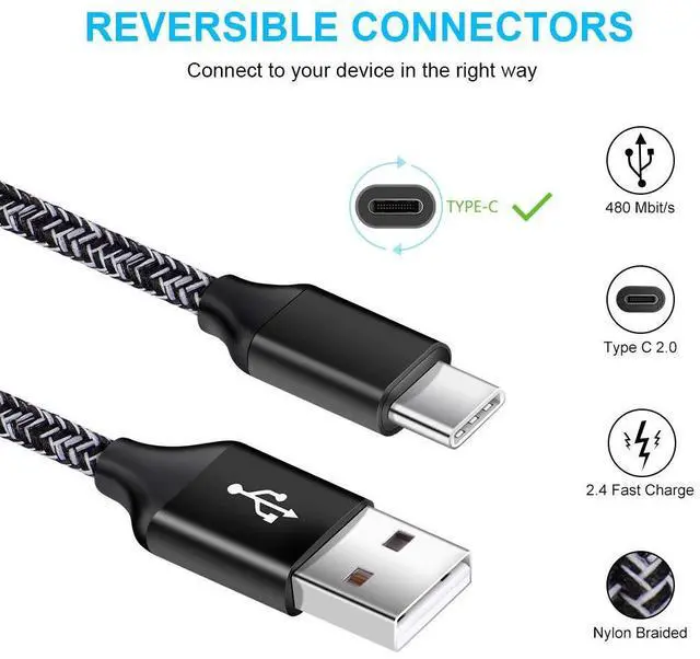 Alt view image 3 of 7 - USB Charger for Samsung Galaxy S25 Ultra S24 FE A10E A50 A70 A80 S23 S22 S21 S20 S10E S9 A16 5G A15 A03s A04s A14 A13 A53 A54 A55 A51 A11 A21, Car Adapter, Wall Charger Plug Type C Fast Charging Cable