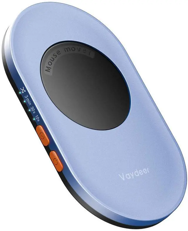 Main image of Vaydeer Ultra Slim Mouse Mover, Air 3 Mouse Jiggler with Adjustable Interval Timer, Undetectable & Noiseless, Simulates Realistic Movement, Driver-Free Shaker for Keeping The PC Active (Fog Blue)
